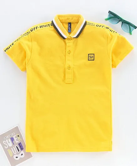 Play by Little Kangaroos Half Sleeves Polo T-Shirt - Yellow