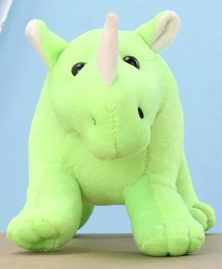 Funzoo Edu Kids Rhyno Soft Toy Green - Height 20 cm