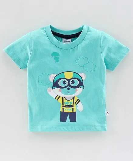 Simply Half Sleeves Tee - Blue