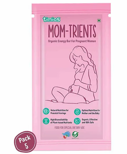 Timios Mom-Trient Energy Bars for Pregnant Mothers Pack of 5 - 200 gm