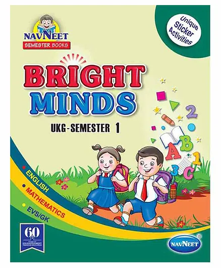Navneet Bright Minds CBSE/ICSE Class UKG Semester 1 Book - English