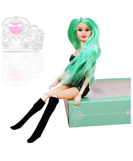 Yunicorn Max Cute Stylish Green Baby Doll with Foldable Hands & Legs Green - Height 33 cm