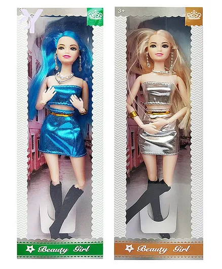Yunicorn Max Baby Doll Pack of 2 Silver & Blue - Height 33 cm