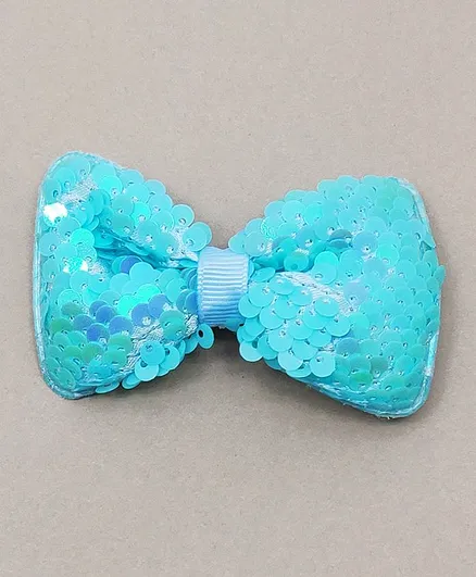 Kid-O-World Bow Sequin Hair Clip - Light Blue