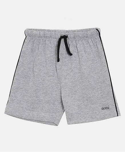 Aomi Solid Knee Length Shorts - Grey