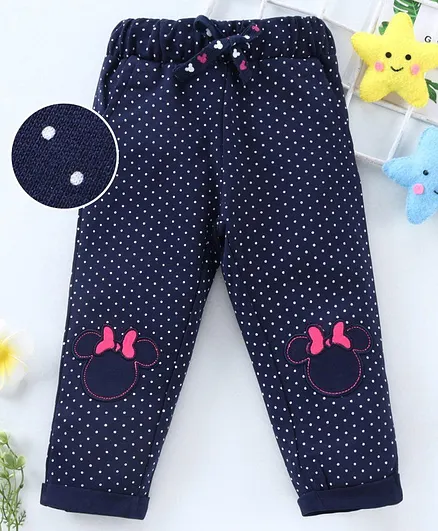 Babyhug Full Length Lounge Pant Polka Dot Print - Blue