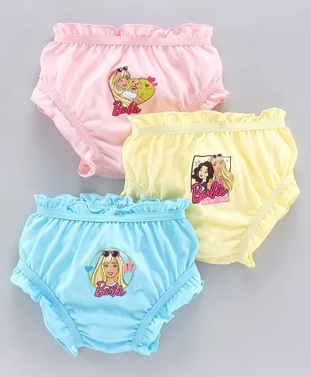 Red Rose Cotton Bloomers Barbie Print Pack of 3 - Multicolour