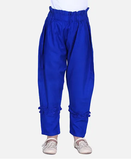 Cutiekins Solid Frill Detailed Pants - Dark Blue