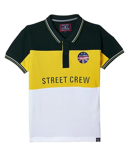 Monte Carlo Short Sleeves Text Design Tee - Yellow