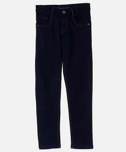 Monte Carlo Washed Solid Jeans - Dark Blue