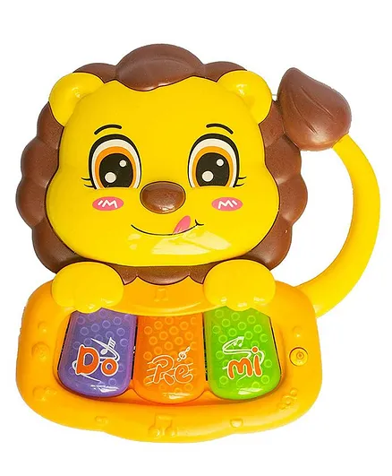 Wishkey Musical Lion Piano with Lights - Yellow