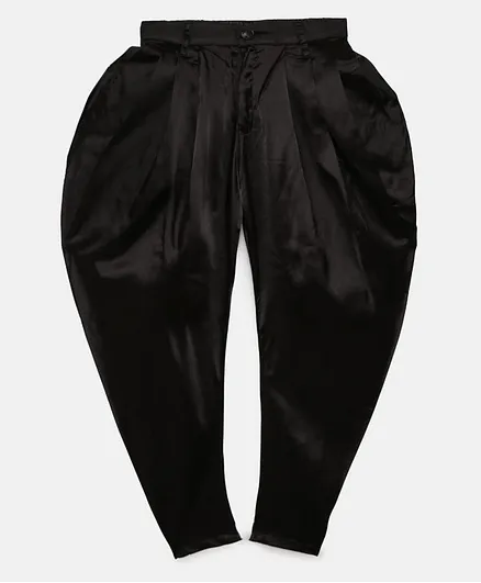 Actuel Full Length Solid Harem Pants - Black