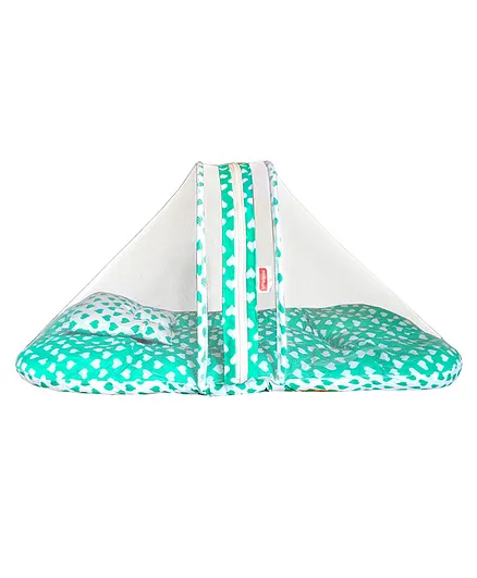 VParents Rosy Bedding Set with Mosquito Net and Pillow - Green