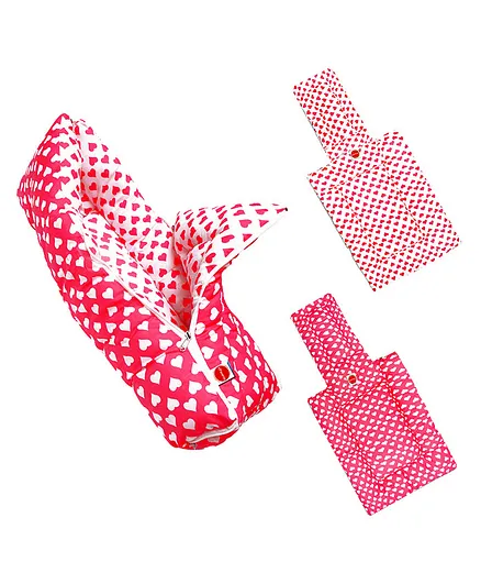 VParents Rosy Baby Sleeping Bag Cum Carrying Bag - Pink