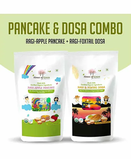 House of Green Ready to Cook Pancake and Dosa Mix Combo of 2 - 200 gm Each