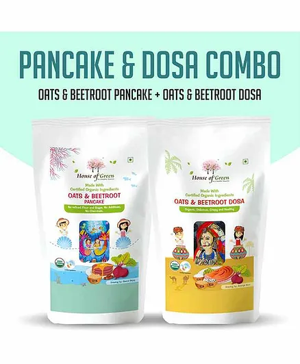 House of Green Ready to Cook Oat Dosa and Pancake Mix Combo of 2 - 200 gm Each