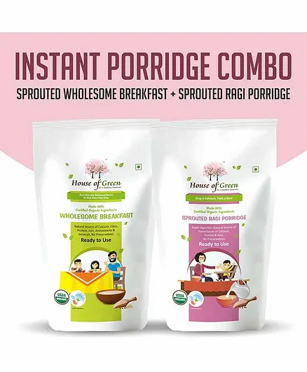 House of Green Instant Porridge Combo of 2 - 200 gm Each
