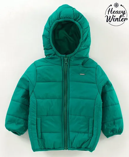 Babyoye Full Sleeves Hoodie Solid - Green