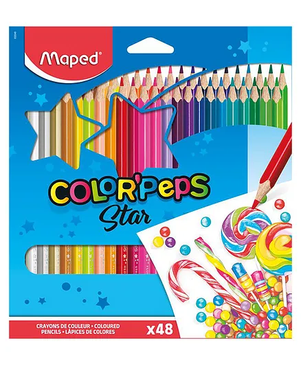 Maped Color Peps Star Color Pencils 48 Shades- Multicolor
