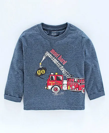Cucumber Full Sleeves Printed Tee - Blue