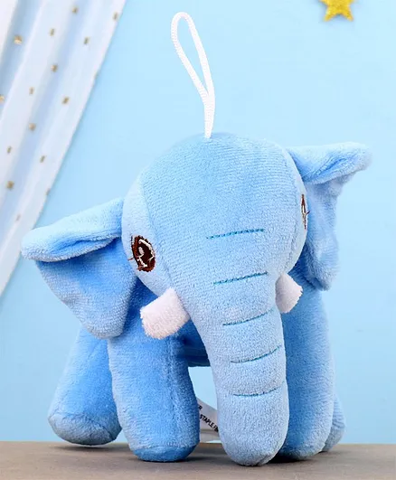 Toytales Missy Elephant Clip On Soft Toy Blue - Height 18 cm