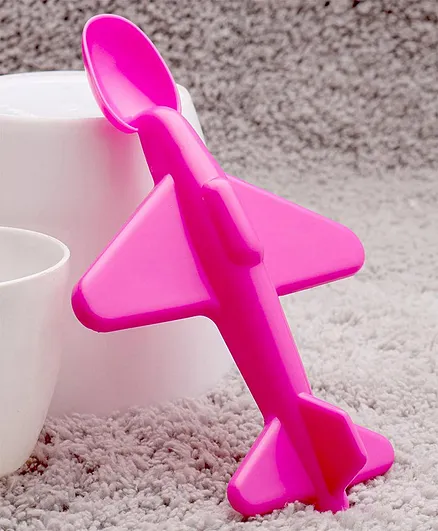 Airplane Shaped Spoon - Pink