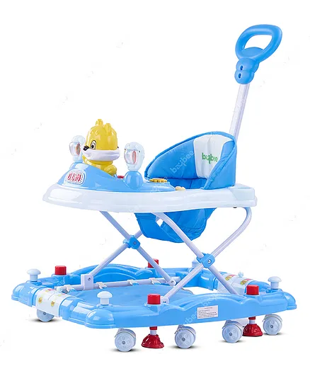 Baybee Looey Musical Baby Walker cum Rocker with Parent Handle - Blue