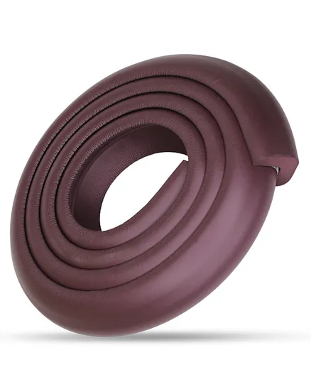 LuvLap Baby Safety Combo of Edge & Corner Guard with Door Stopper - Brown