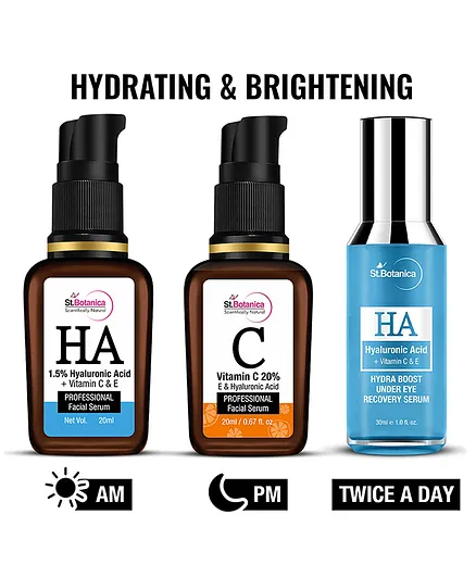 St Botanica Brightening Face and Under Eye Serum Combo - 20 ml Each, 30 ml