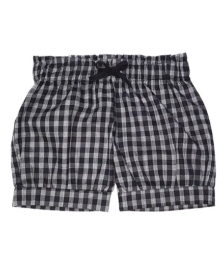 Little Carrot Checkered Shorts - Grey
