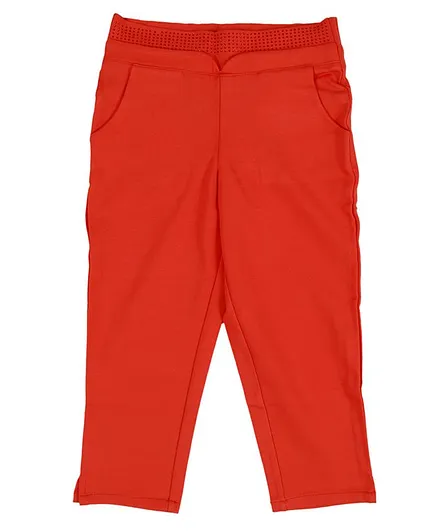 Ziama Solid Capri Pants - Red