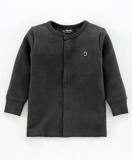 Doreme Full Sleeves Thermal Inner Wear Solid Color - Grey
