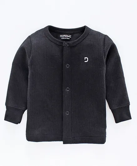 Doreme Full Sleeves Thermal Inner Wear Solid Color - Black