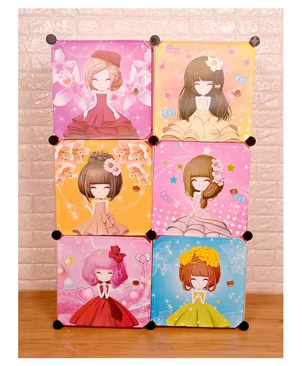 The Little Lookers Collapsible Wardrobe Princess Print - Multicolor