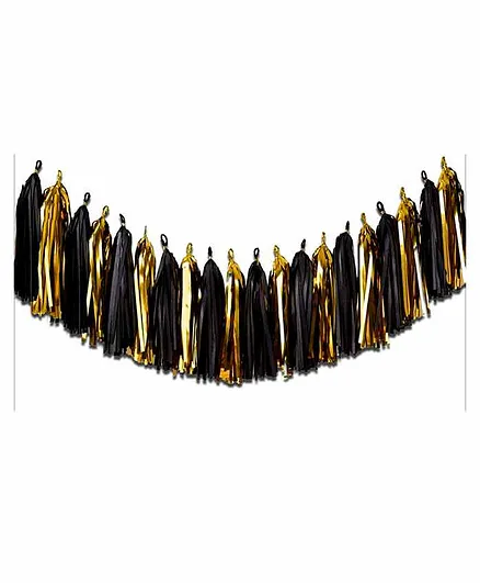 Shopperskart Paper Tussle Black - 16 Tassels