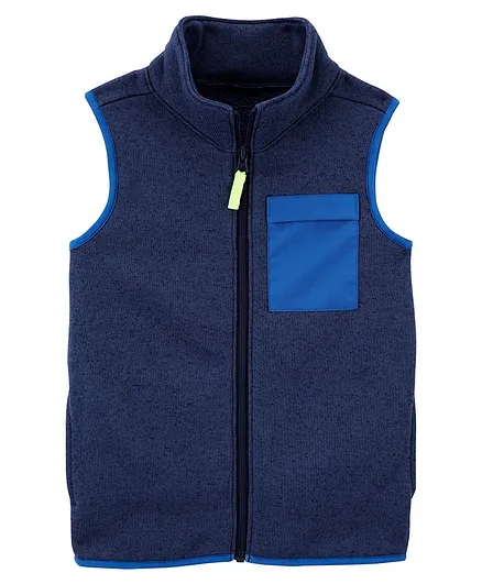 Carter's Zip-Front Sherpa Vest - Navy