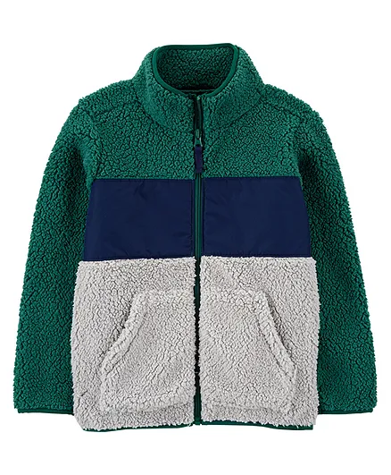 Carter's Sherpa Zip-Up Jacket - Green