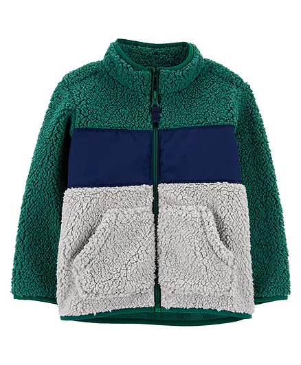 Carter's Sherpa Zip-Up Jacket - Green
