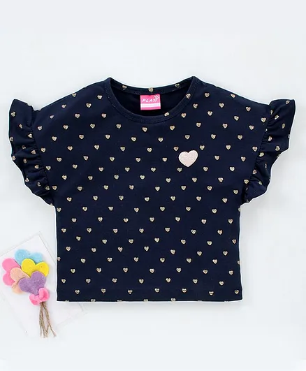 Play by Little Kangaroos Half Sleeves Top - Blue
