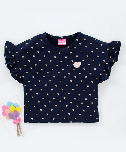 Play by Little Kangaroos Half Sleeves Top - Blue