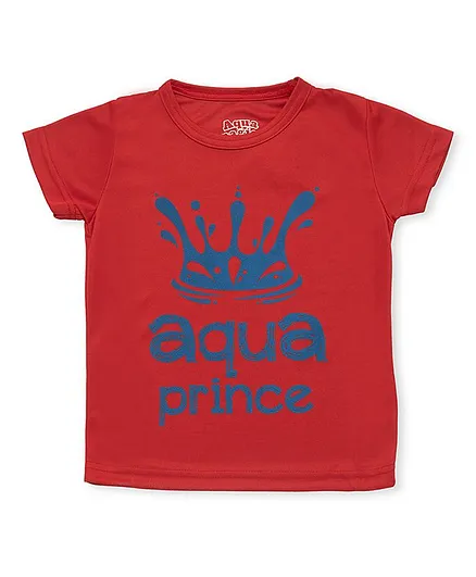 Imagica Half Sleeves Aqua Prince Printed Tee - Red