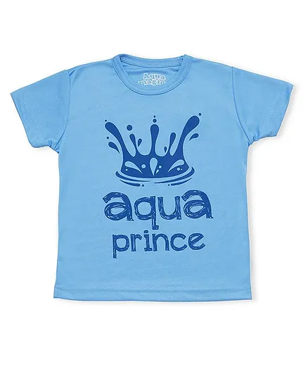 Imagica Half Sleeves Aqua Prince Printed Tee - Sky Blue