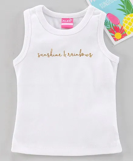 Play by Little Kangaroos Sleeveless Top - White