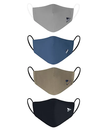 Vea Cotton 5 Layered Filtration Face Mask Multicolor - Pack Of 4