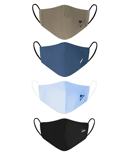 Vea Cotton 5 Layered Filtration Face Mask Multicolor - Pack Of 4