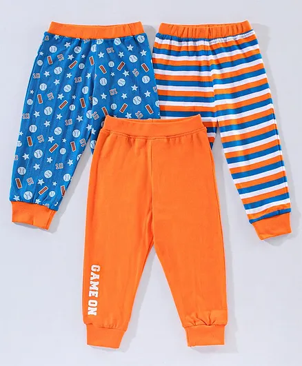 Babyhug Full Length Lounge Pant Set of 3 - Multicolour
