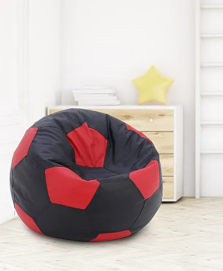 Pine Kids Bean Bag Without Beans Football Print - Red
