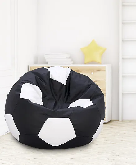 Pine Kids Bean Bag Without Beans Football Print - White
