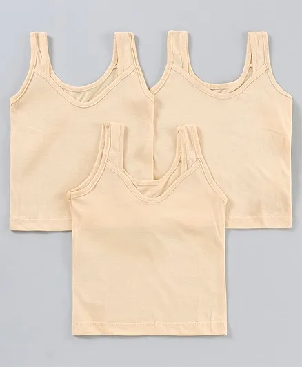 Red Rose Singlet Pack of 3 Slips - Beige