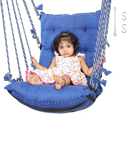 Faburaa Grande Cotton Hanging Swing for Teen - Royal Blue